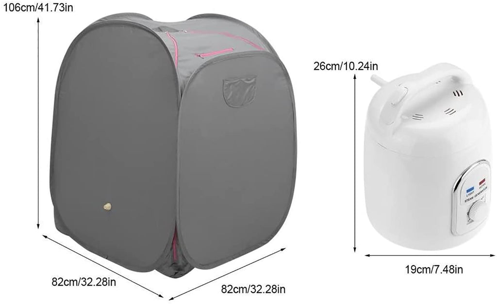 U5GAAALPPQ9 Portable Personal Home Steam Sauna 1.5L Sauna Steamer Full Body Sauna Tent Portable Personal Spa Indoor Body Slimming Therapy.