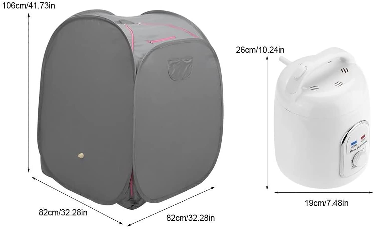 U5GAAALPPQ9 Portable Personal Home Steam Sauna 1.5L Sauna Steamer Full Body Sauna Tent Portable Personal Spa Indoor Body Slimming Therapy.