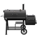 Oklahoma Joe's Highland Offset Reverse Flow Offset Charcoal Smoker and Grill With 1093 sq. in. Cooking Area in Black