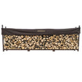 Woodhaven 12-Foot Brown Firewood Rack – American Brand – 3/4 Cord Raised Lumber Storage Rack – Keeps Wood Dry & Ready – Heavy-Duty Steel, Lifetime Structural Warranty (With Cover)
