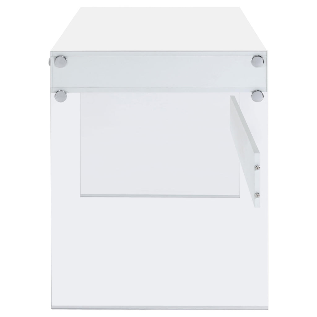 Coaster Home Furnishings Dobrev 48-inch 2-Drawer Writing Desk White High Gloss 800829
