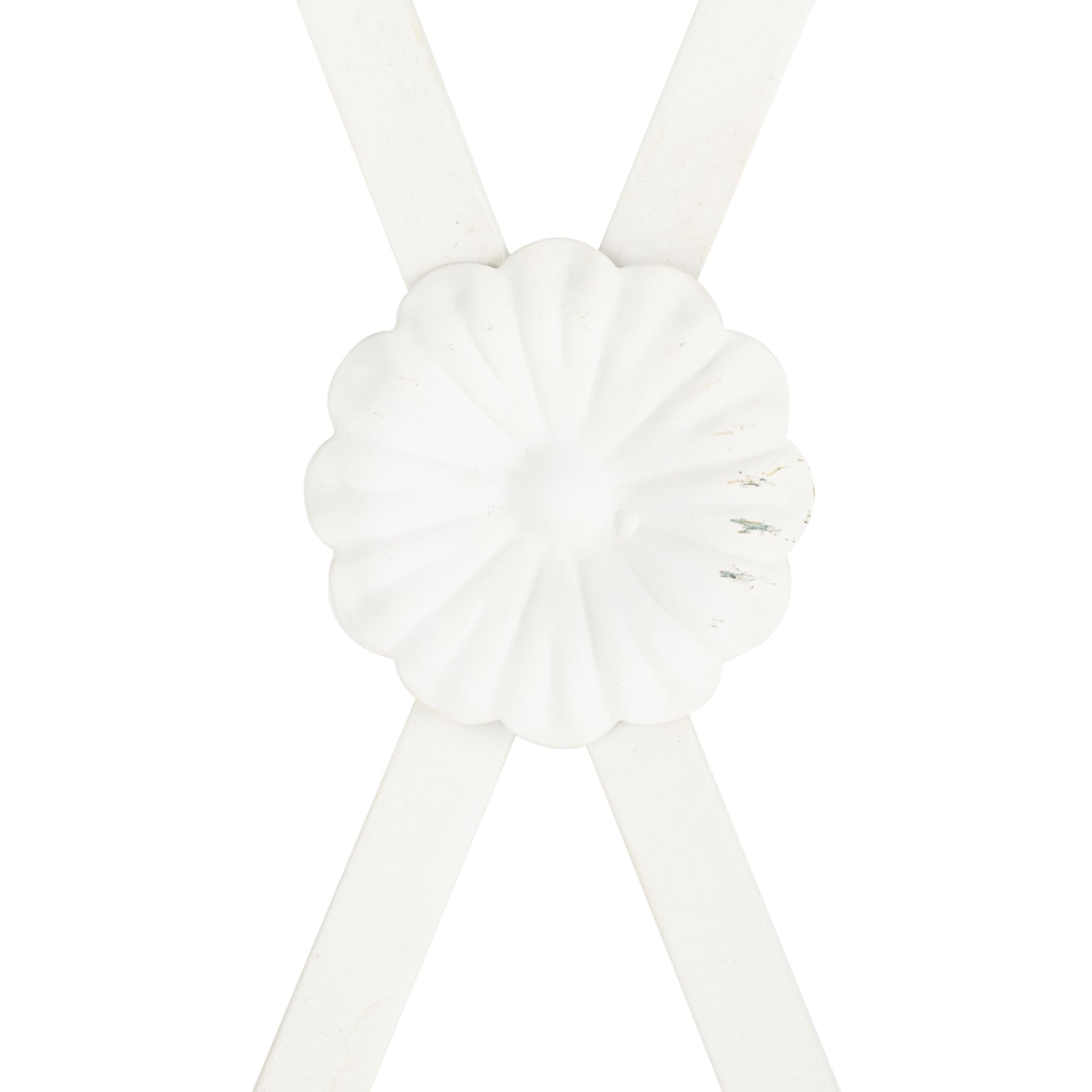 SAFAVIEH Outdoor Collection Atticus Antique White Wrought Iron Lattice Arch Garden Arbor