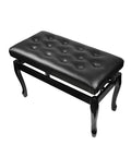 Premium Leather Deluxe Piano Bench with Solid Wood Construction Keyboard Vanity Stool for Comfortable Playing 76 X 35 X 49Cm Black Color Ideal for Musicians and Piano Ent