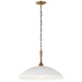 Kichler Delarosa 1-Light Pendant Light Fixture, Traditional Hanging Lamp with White Shade and Champagne Bronze Hardware for Kitchen Island, Dining Room, or Hallway (12.75" x 20.25"), 52638WH