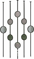 HCZKIUJ Metal Wall Partition Post Room Divider, Modern Partition Column Slats for Home Office Entryway, Portable Tile to Floor Privacy Screen Dividers (Style B Black)