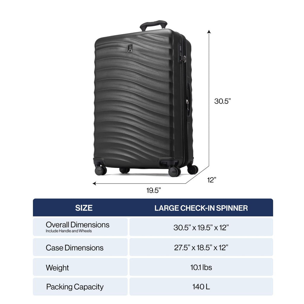 Travelpro Maxlite Air V2 Hardside Expandable Checked Luggage, 8 Spinner Wheels, Lightweight Hard Shell Suitcase, TSA lock, Slate Green, Checked Large 28-Inch