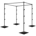 EMART 8.5x10ft Square Backdrop Stand for Wedding, Adjustable Pipe and Drape Background Frame Kit with Heavy Duty Metal Steel Base, Photo Back Drop Holder for Birthday Parties Photography - Black