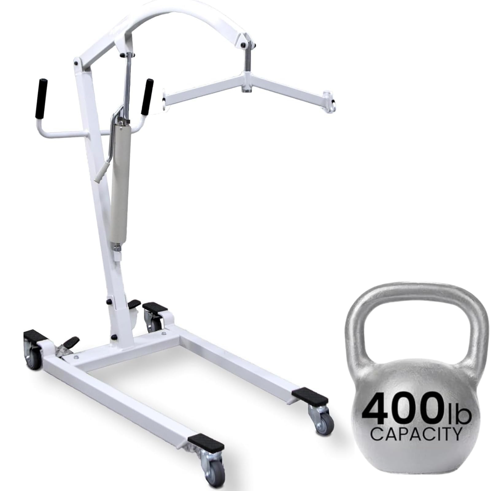 Vive Hydraulic Patient Lift for Home Use - Portable, Medical Patient Transfer Lift System - Sit to Stand Lift Assist for Elderly - Floor & Fall Elderly Lift - for Car, Wheelchair, Chair & Bed Transfer