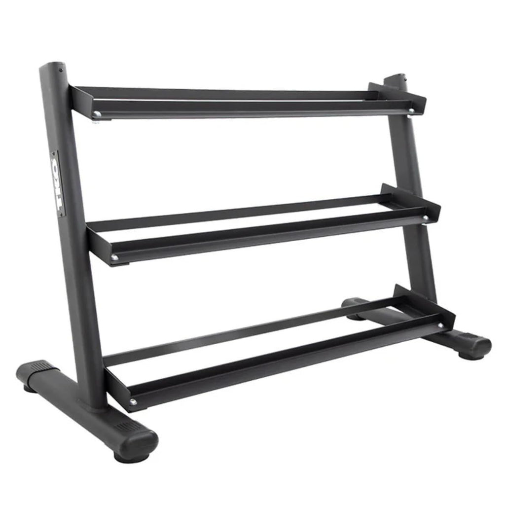 TKO 3-Tier Rail DB Rack Black (Dumbbells Sold Separately)
