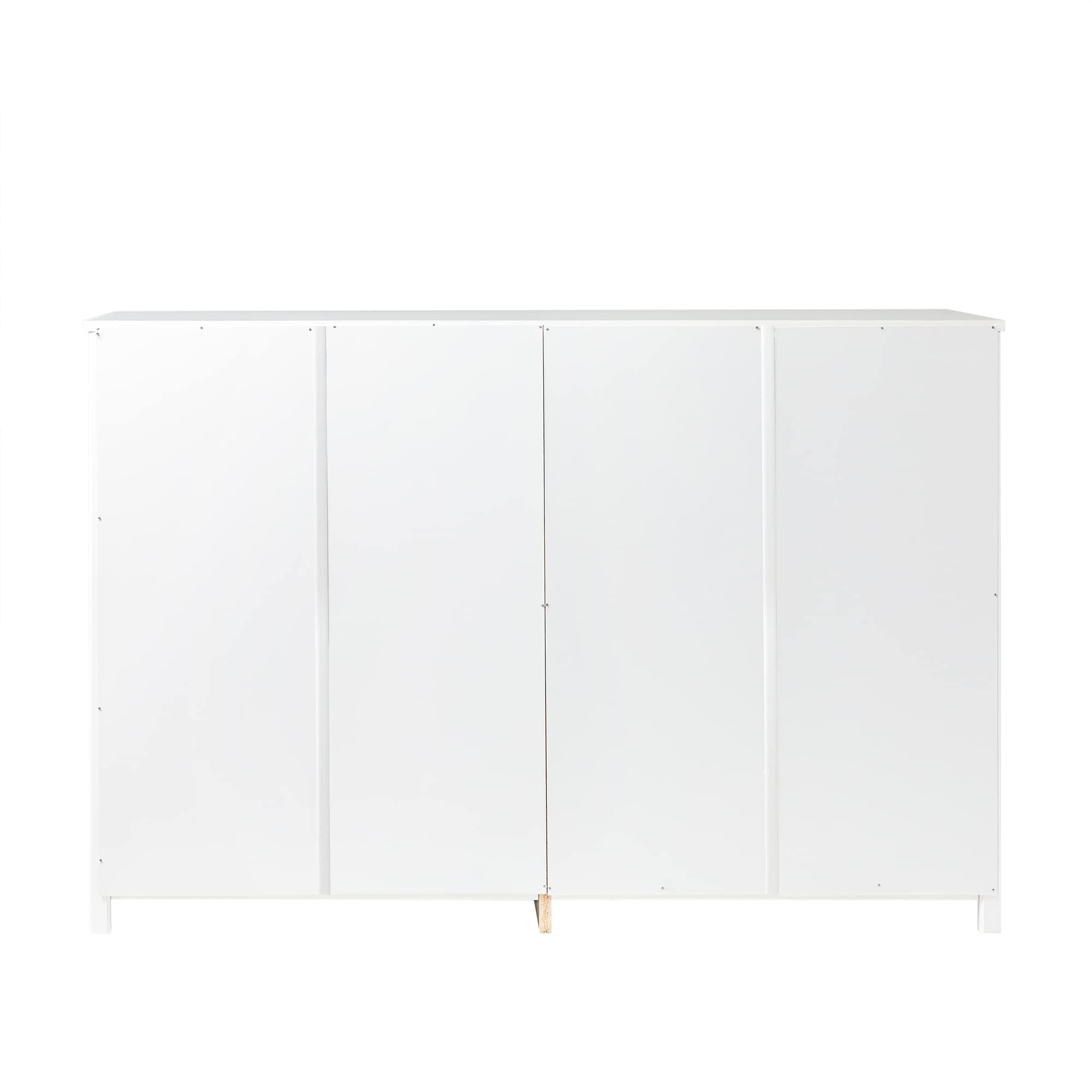 Walker Edison Tahnee 6-Drawer Solid Wood Dresser, 47 Inch, White