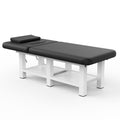 pouseayar Stationary Massage Table, 75”L 31.5''W Heavy Duty Esthetician Bed, 800LBS Metal Frame PU Leather Physical Therapy Table Spa Lash Bed Professional Equipment (Black)