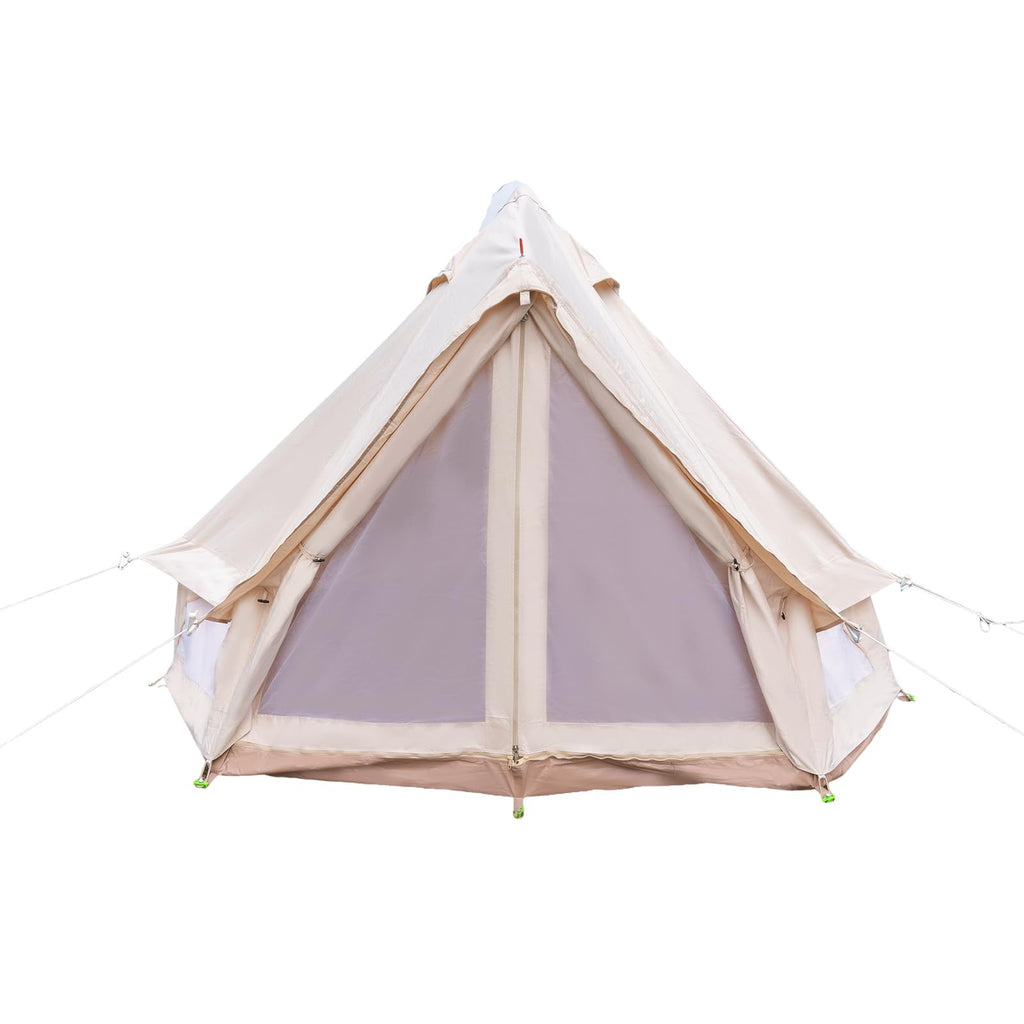 Yurt Tent,Glamping Tents Canvas Bell Tent Waterproof Camping & Glamping 4 Season Yurt 3M 2~3 Person
