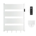 K&KALONZO Towel Warmer for Bathroom, Wall-Mounted Heated Towel Rack with Built-in Timer, Waterproof Alumnimum Electric Towel Heater, Support Plug-in and Hardwired, White, H4-W