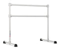 VITA Barre Portable Freestanding Double Ballet Barre, Extreme, 4 Ft Bars, Satin Silver, Steel | Fixed Height, Made in USA, Home or Gym Exercise Equipment for Kids & Adults | Dance, Fitness, Pilates