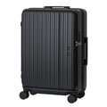 LEGEND WALKER 26" Large Checked Luggage, Front Opening Expandable Hardshell Suitcase with Spinner Wheels, TSA Lock, USB Port & Cup Holder, Black, 5524-67