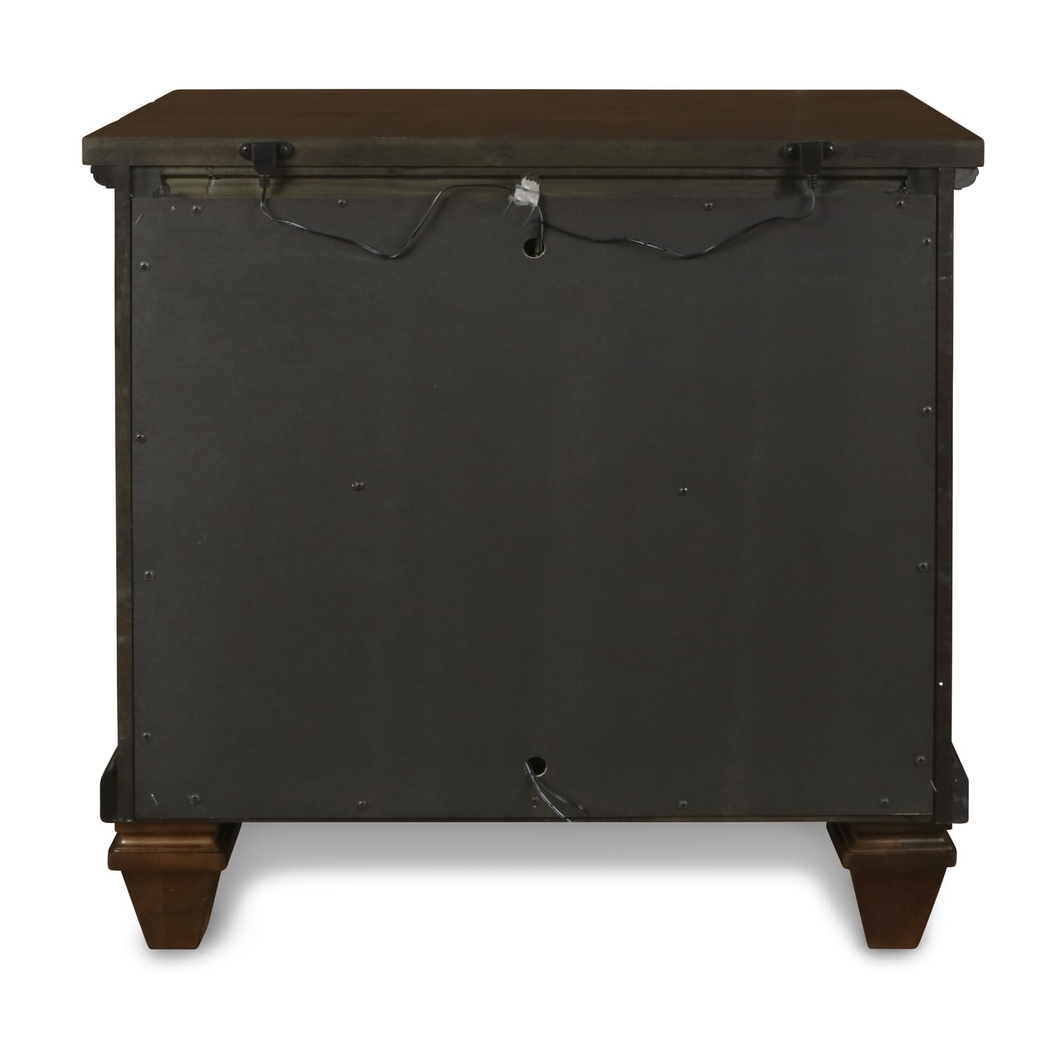 New Classic Furniture Sevilla Wood 2-Drawer Nightstand, Walnut