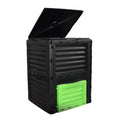 Kitchen Compost Bin, 300L(79 Gallons)Garden Composter Bin Made from Recycled Plastic, Large Compost Bin, Create Fertile Soil, Easy Assembly, Lightweight, Aerating Outdoor Compost Box ,Indoor Compost B
