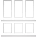 94 1/2"L (Adjustable 108"H to 132"H) Ashford Square Panel Stacked Wall Wainscot Paneling Kit