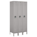 Salsbury Industries 61368GY-U Standard Metal Locker Single Tier 3 Wide 6 Feet High 18-Inch Deep Gray Unassembled Gray