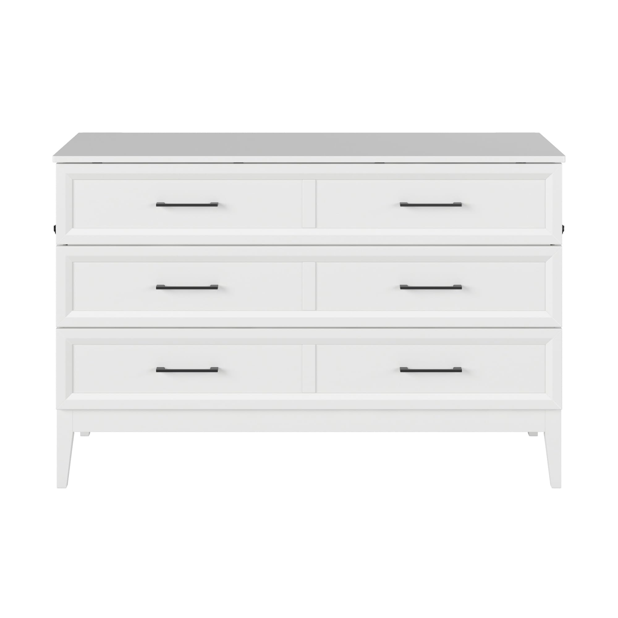 AFI, Santa Fe Queen Murphy Bed Chest with Mattress and Built-in Charger, White