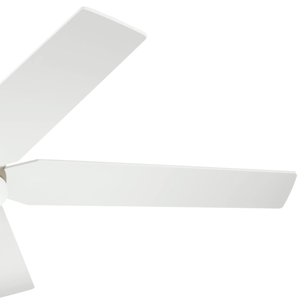 Kichler Maeve 52 inch LED Ceiling Fan with Satin Etched Cased Opal Glass in Matte White with Matte White Blades