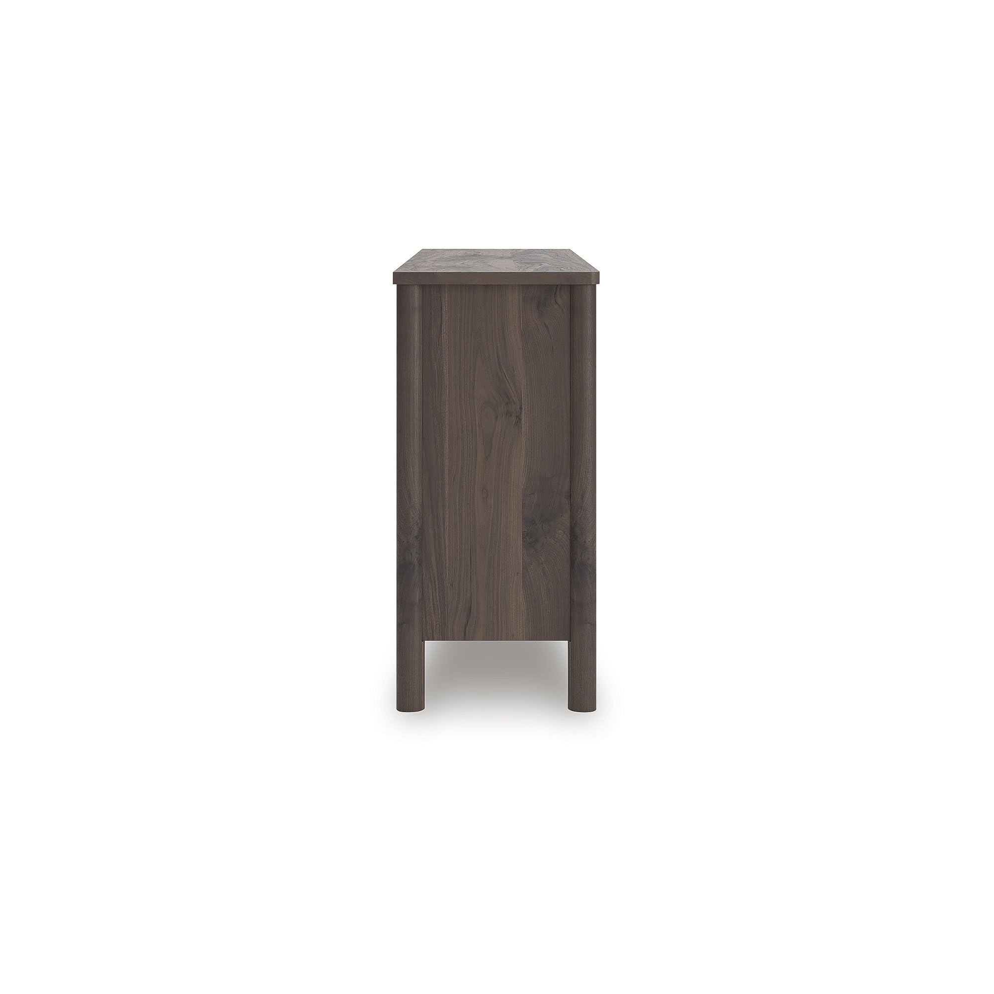 Signature Design by Ashley Symarro Casual 6-Drawer Dresser with Walnut Finish, Dark Brown