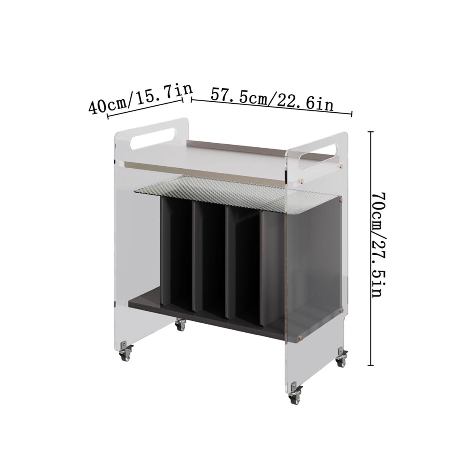 uP9sF2mD DVD Shelf Organizer Home Wooden Vinyl Record Cabinet CD Albums Storage Rack with Casters Acrylic Supports CD Storage Rack