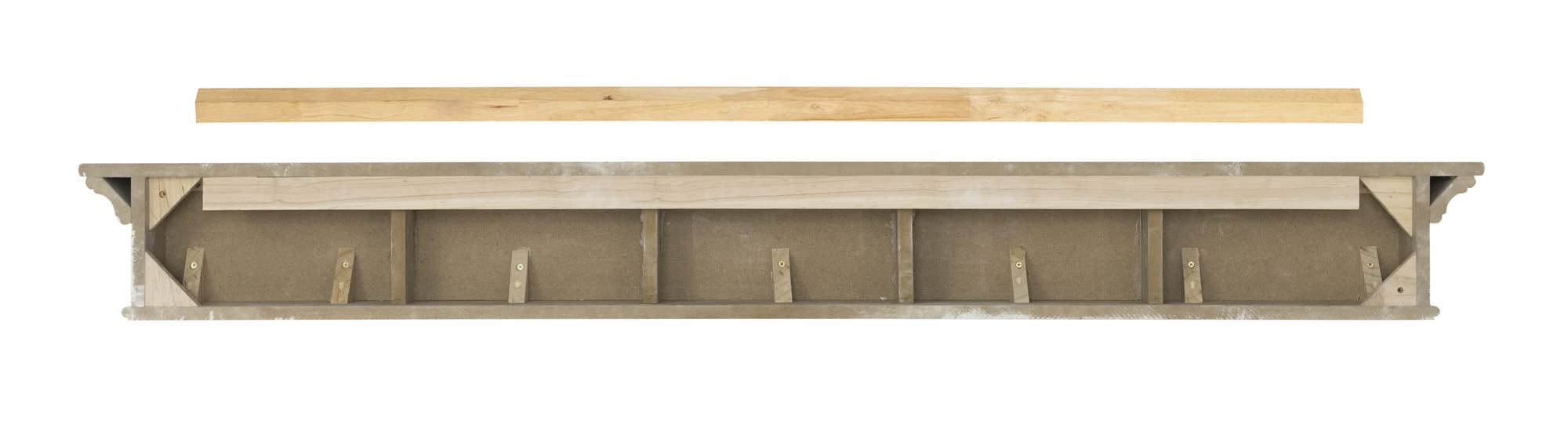 Pearl Mantels ARYB72610 Premium Grade A MDF White mantel shelf, Crisp White paint, 72"L x 9"D x 8"H, The perfect compliment to your hearth and home