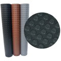 Rubber-Cal Coin-Pattern Thermoplastic Flooring - 3.5mm x 36" x 20ft - Black