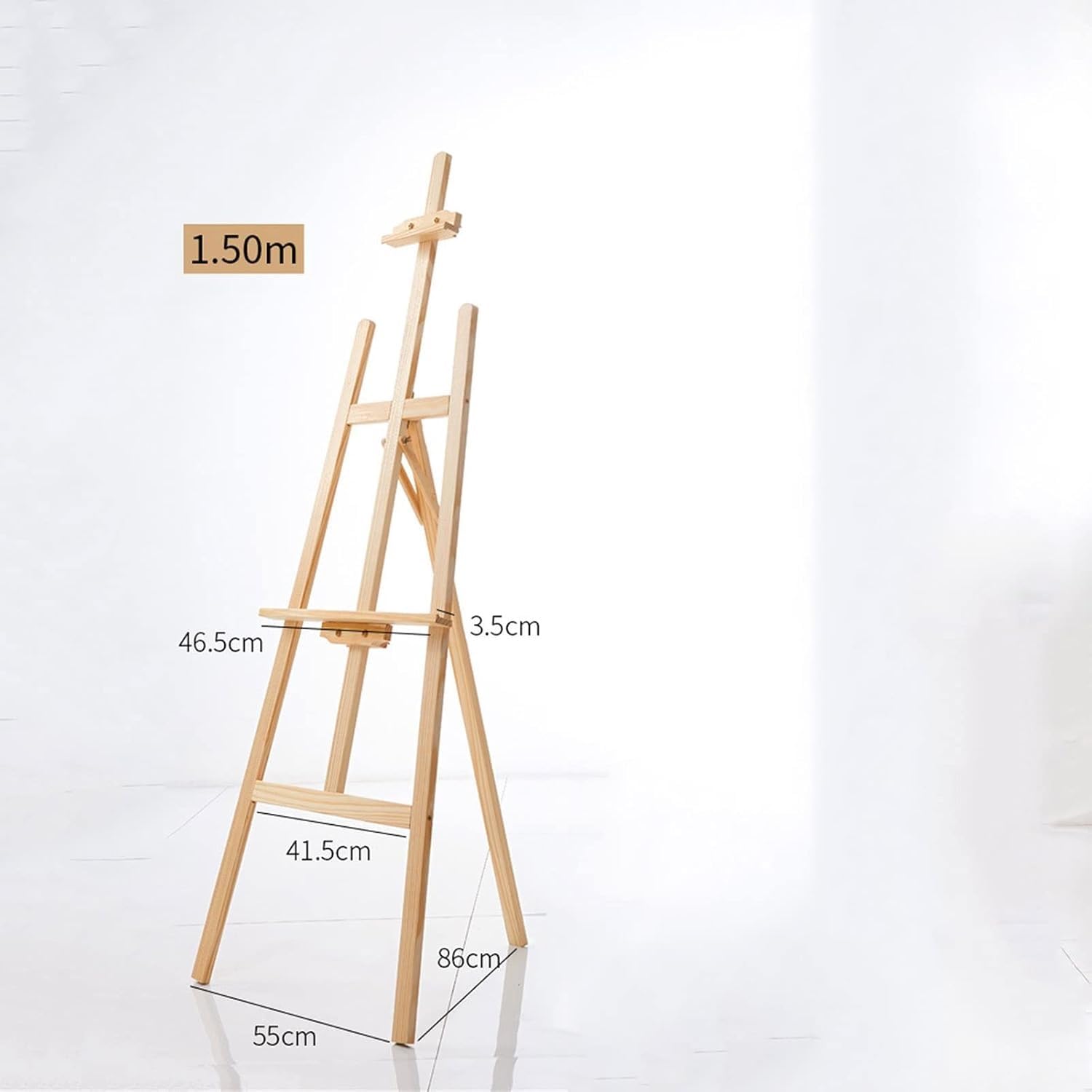 XYIANG Folding Easel, Wooden Adjustable Easel with Tripod Legs, Portable Painting Easel Stand Wood Artist Easel, for Painters, Students (A 150CM)