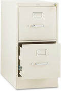 HON 2-Drawer Vertical Filing Cabinet - 310 Series Full-Suspension Letter File Cabinet, Putty (H312)