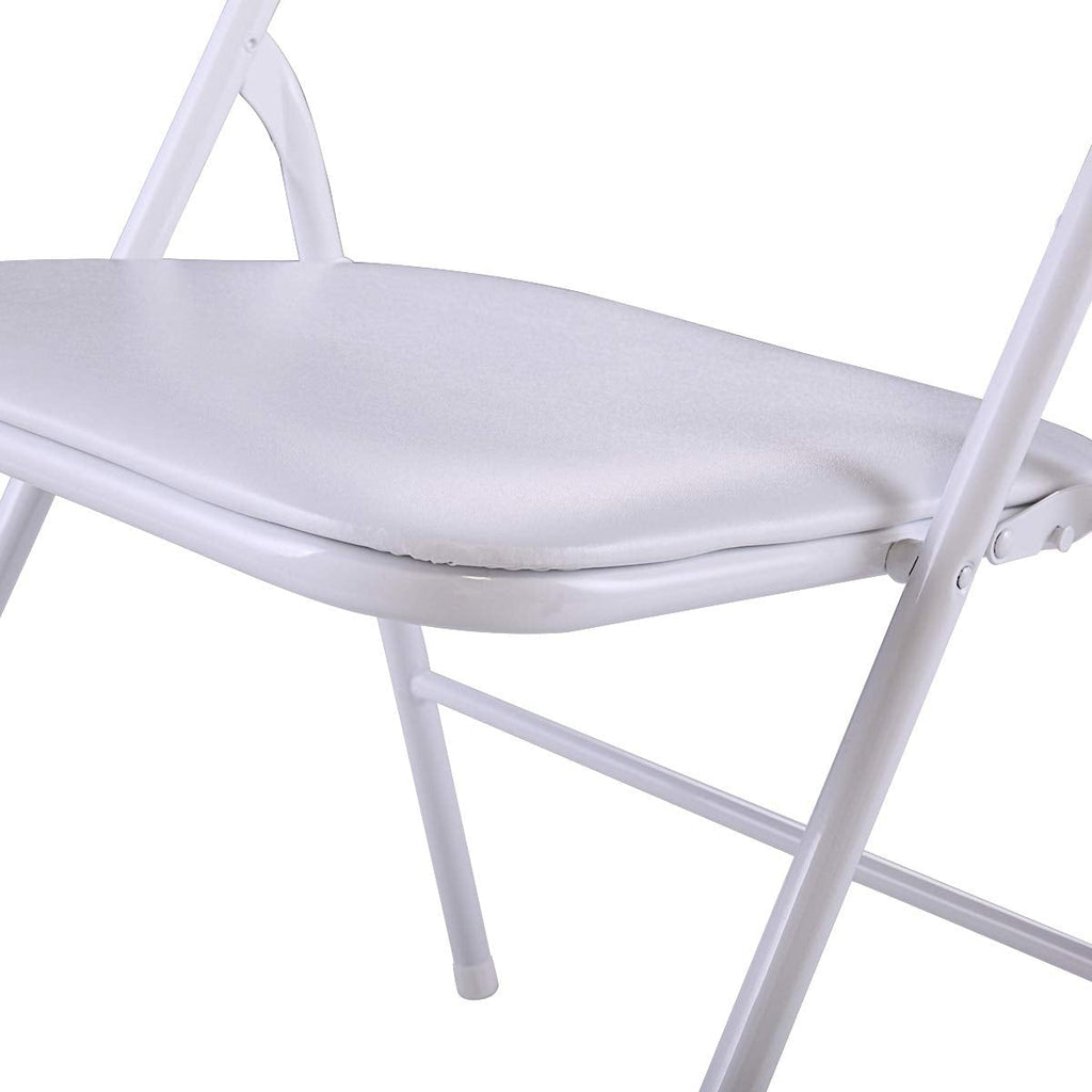 thegreatshopman 10-Pack Commercial Folding Plastic Chair for Home Office Wedding Party Outdoor Indoor, 300LBS Capacity, White