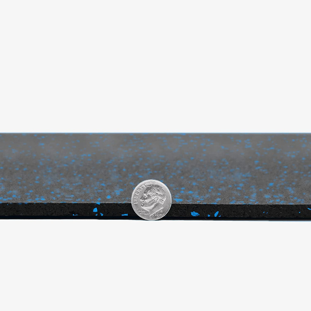 Flooring Inc 1/4" Tough Rubber Flooring Roll | Flexible Recycled Rubber Gym Floor Mats for Home Gym | Heavy Duty Rubber Mat for Home Gyms, Sheds, Horse Stall Mat or Trailer | 5-4’x10’ | Blue
