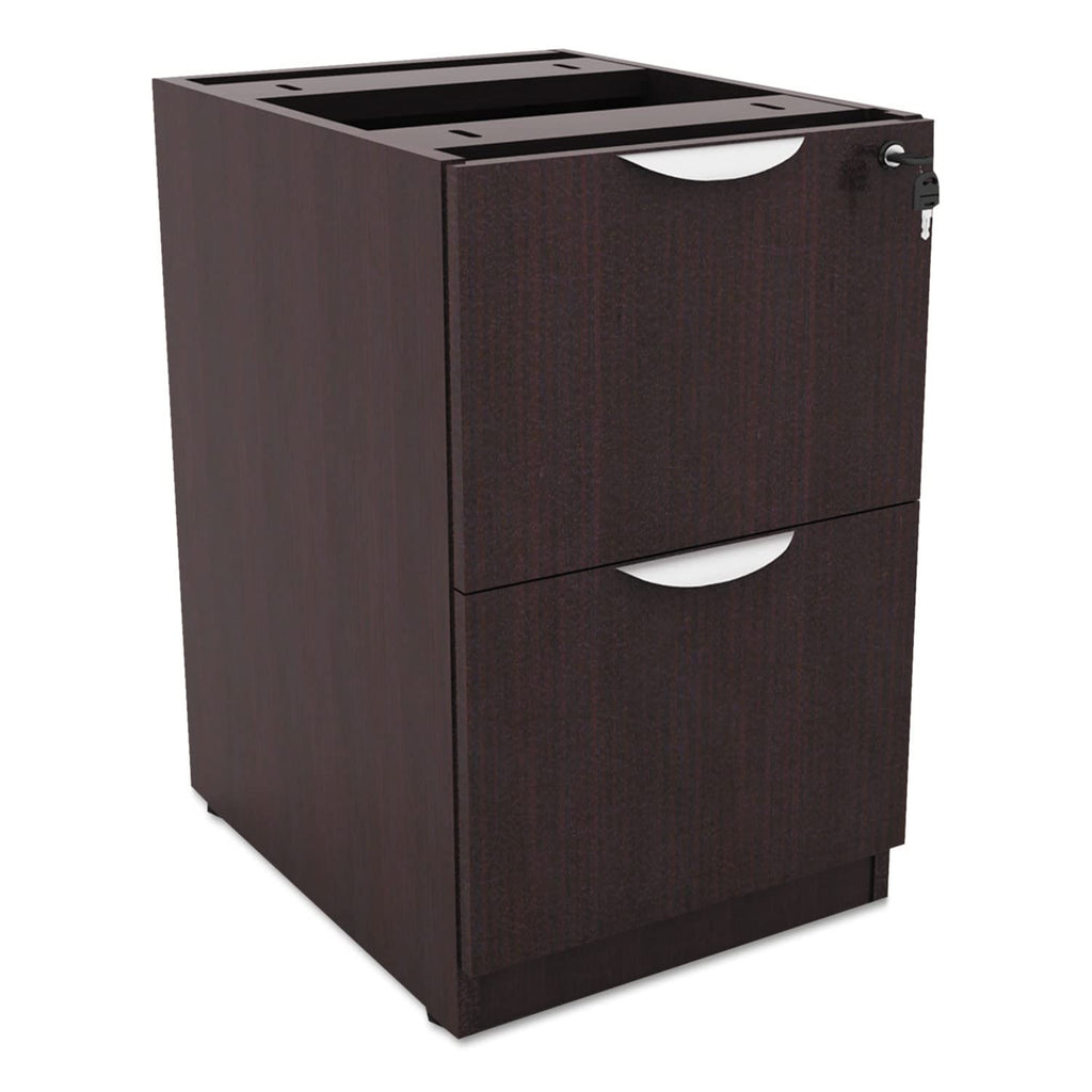 Alera Alera Valencia Series Full Pedestal File, Left Or Right, 2 Legal/Letter-Size File Drawers, Espresso, 15.63" X 20.5" X 28.5"