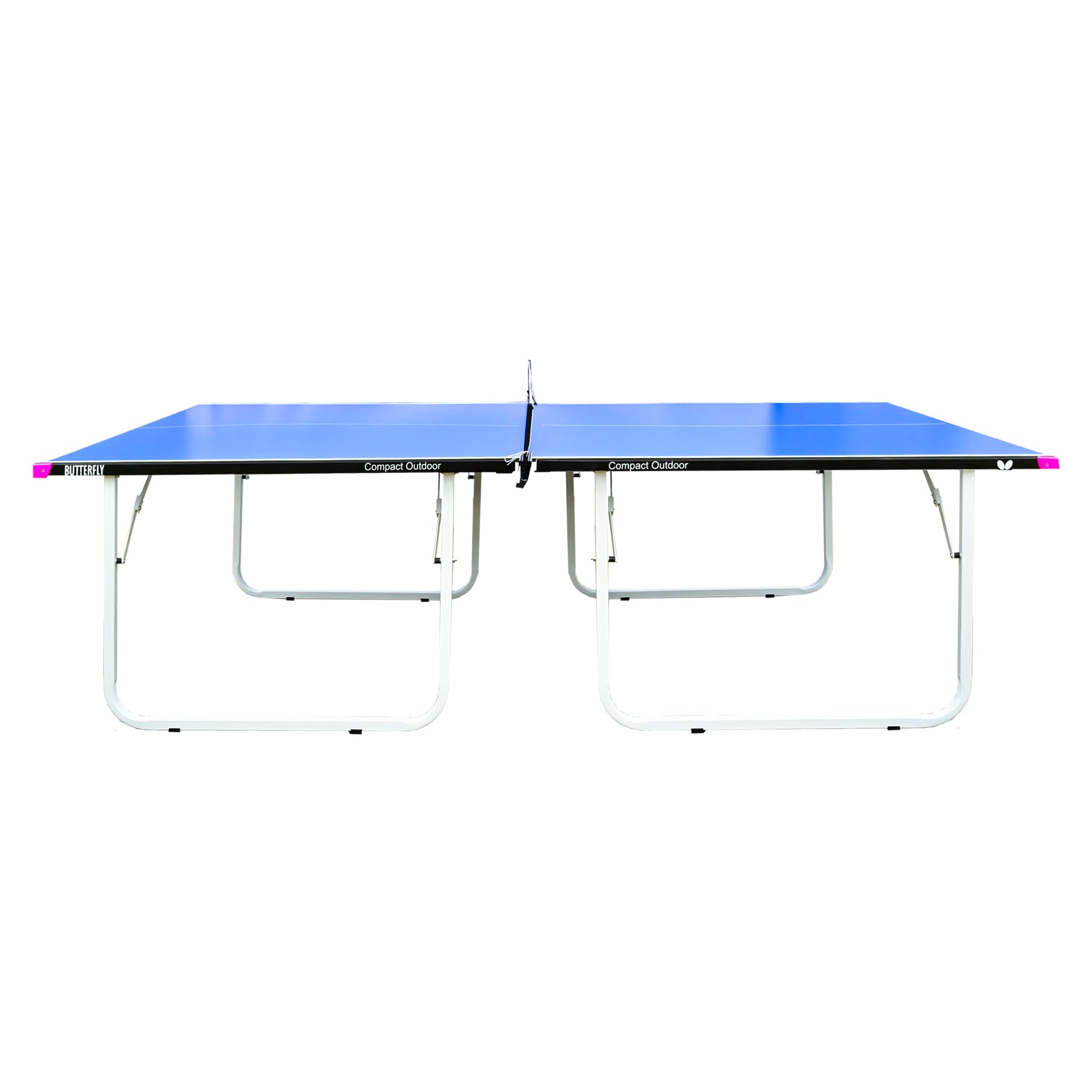 Butterfly Compact Outdoor Ping Pong Table - Thick Outdoor Table Tennis Table - All-Weather Removable Ping Pong Net Included - Ships Assembled - Folds and Rolls for Easy Transport