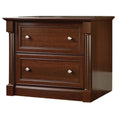 BOWERY HILL 2 Drawers 29.61" Lateral Cherry Engineered Wood Filing Cabinet Easy Assembly Stationary for Home, Office