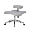 GenSDH Cross Legged Office Chair Meditation Kneeling Chair, Ergonomic Seat, Height Adjustable 2 Cushions Orthopedic Chairs, Five Pronged with Caster Support,Gr-Electroplated Legs