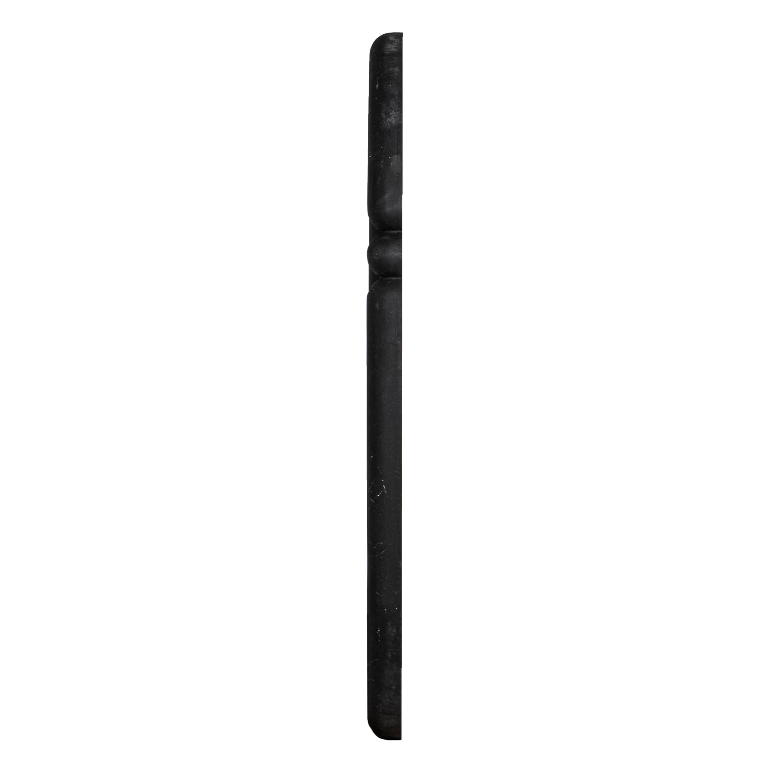Creative Co-Op Oval Wood-Framed Wall Mirror, Black