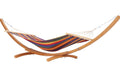 KOKEBREN Wood Hammock Stand Only, Universal Wood Hammock Stand with Chains and Carabiners, Curved Wood Hammock Stand for Outside Patio Backyard Indoor, Max 475 Lbs