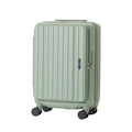 LEGEND WALKER 26" Large Checked Luggage, Front Opening Expandable Hardshell Suitcase with Spinner Wheels, TSA Lock, USB Port & Cup Holder, Light Green, 5524-67