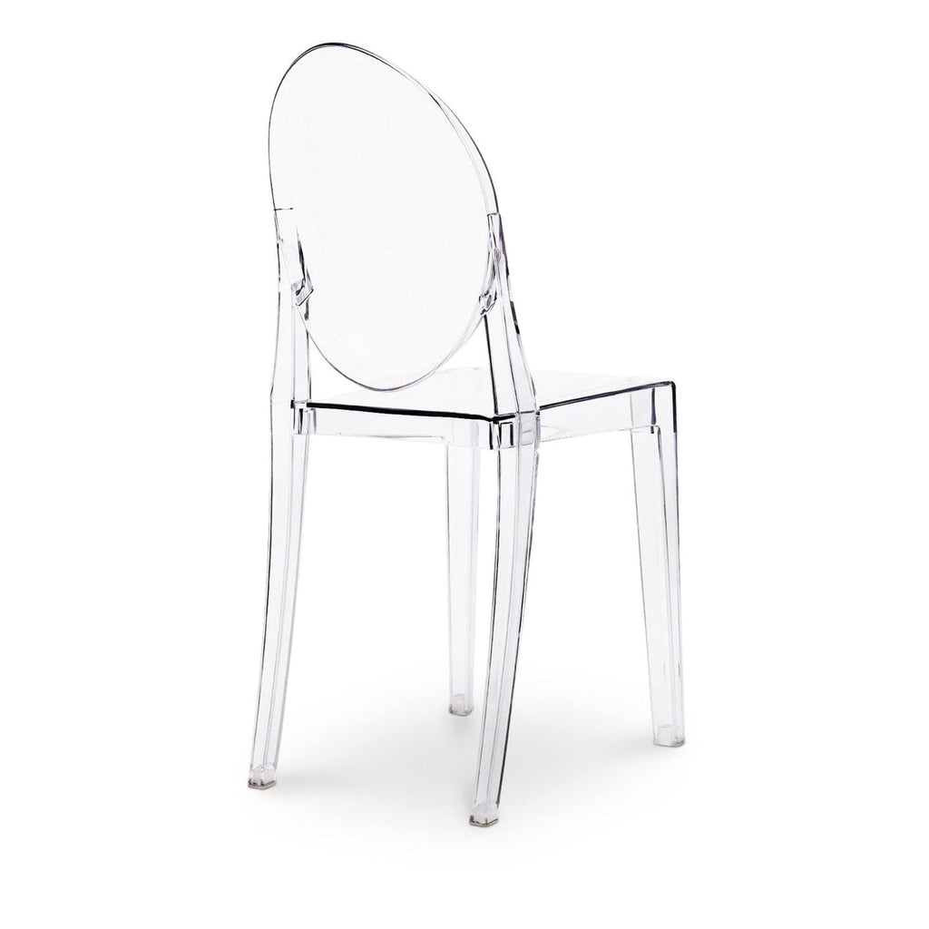 Aron Living 18.5" Mid-Century Plastic Crystal Dining Chairs in Clear (Set of 2)