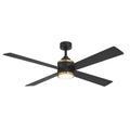 MINKA-AIRE F796L-CL/SBR Falco 54" Ceiling Fan with LED Lights and Remote, Coal