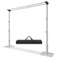 Jiang&Rong 10x10Ft Double Crossbar Backdrop Stand - Pipe and Drape Heavy Duty Adjustable Metal Frame with Drape Kit, Photographic Studio Backdrop Stand for Wedding, Birthday Party, Banquet Decorations