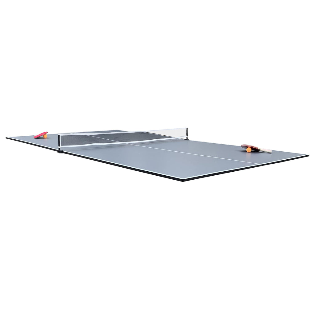 RACK Virgo Table Tennis Conversion Top for Billiard/Pool Table (Gray) – Full-Size 4-Piece Folding Ping Pong Table, Pool Table Tennis Top, Foldable Table Tennis Table