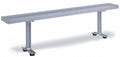 Lyon NF5825 Aluminum Locker Room Bench with 2 Pedestals, 96" Width x 9-1/2" Depth x 17-1/8" Height