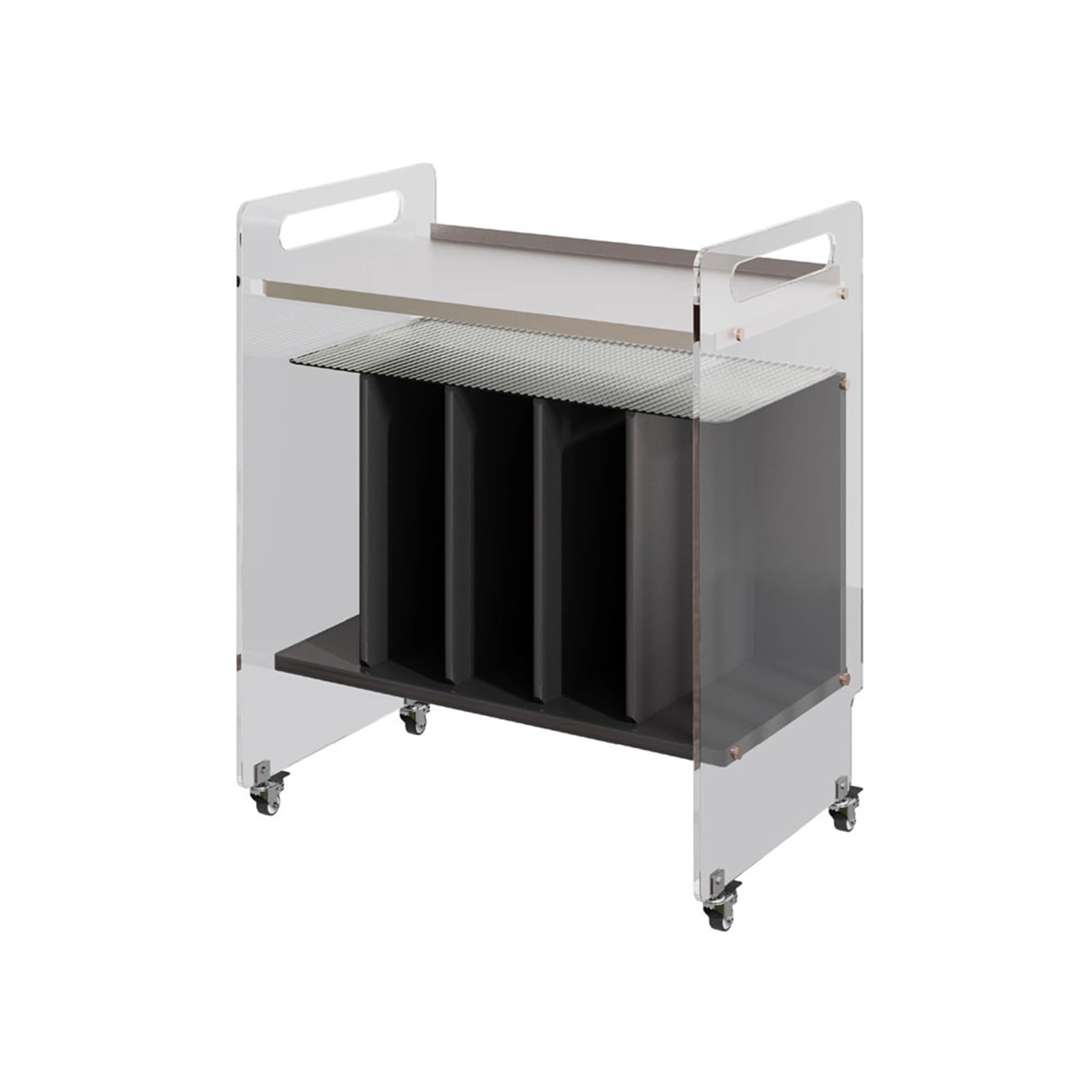 uP9sF2mD DVD Shelf Organizer Home Wooden Vinyl Record Cabinet CD Albums Storage Rack with Casters Acrylic Supports CD Storage Rack