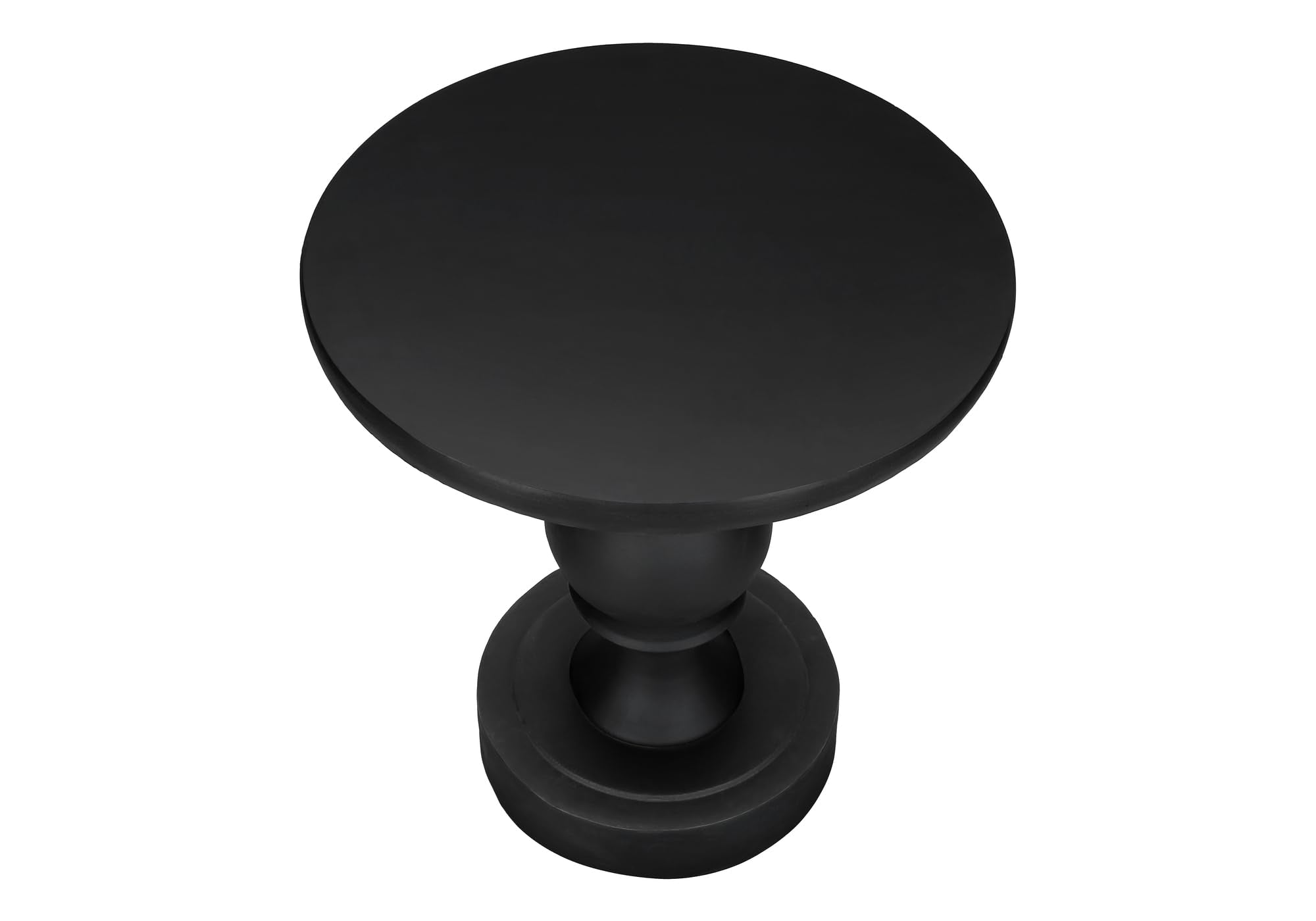 Monarch Specialties I 4162 Accent Table, 25" H, Indoor Or Outdoor, Bedroom, End, Living Room, Nightstand, Round, Side Table, Black, Transitional