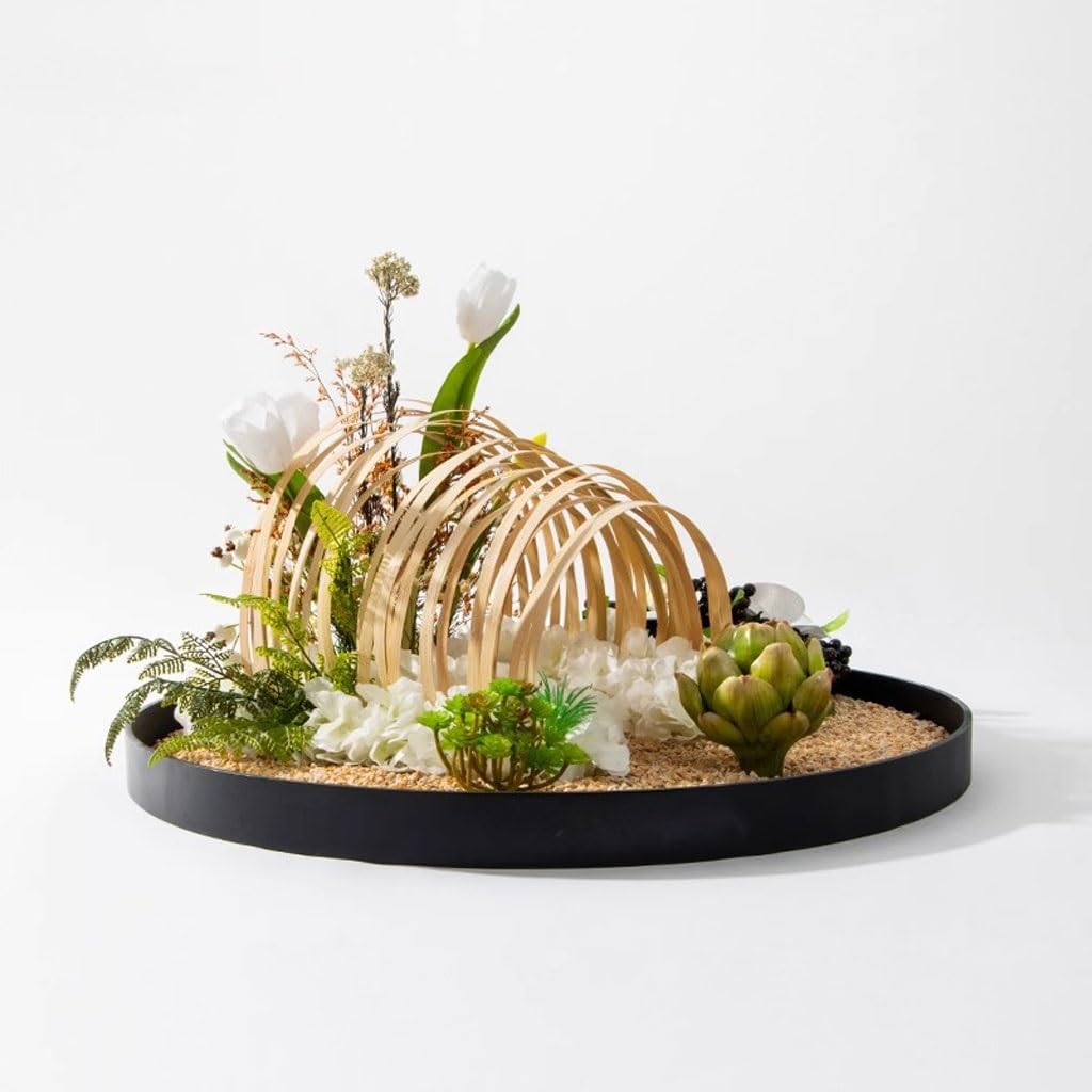 Faux Tree Large Round Table in The Middle of The Turntable Flower Hotel Table Restaurant Light Luxury Decorations Landscape Decorations Faux Plants Indoor(Small)