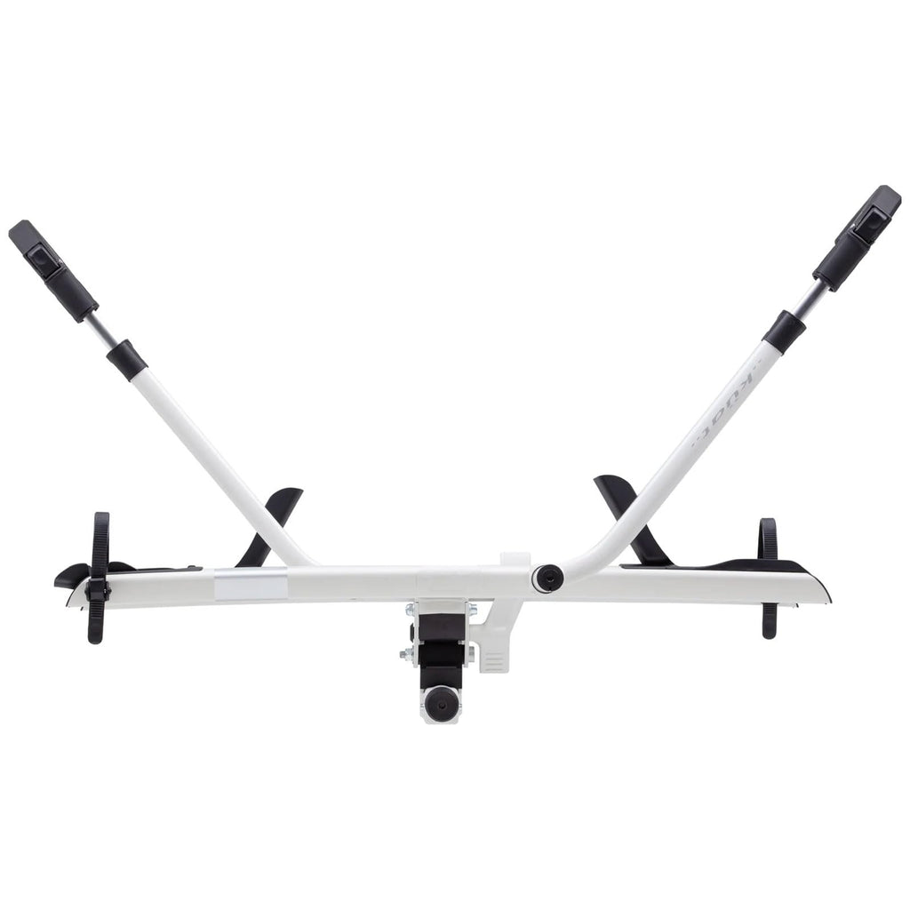 KUAT Sherpa 2.0 Durable Lightweight Aluminum Compact 2 Bike Transporting Hitch Rack with Cable Lock & Foldable Tire Cradles | Capacity - 40 Lbs per Tray, Pearl & Silver Anodize, 2"