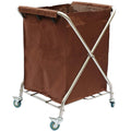 Movable Storage Hand Trucks for Kitchen, Folding Linen Storage Cart for Hotel Lobby Collection, Laundry Sorter Cart for Room Service
